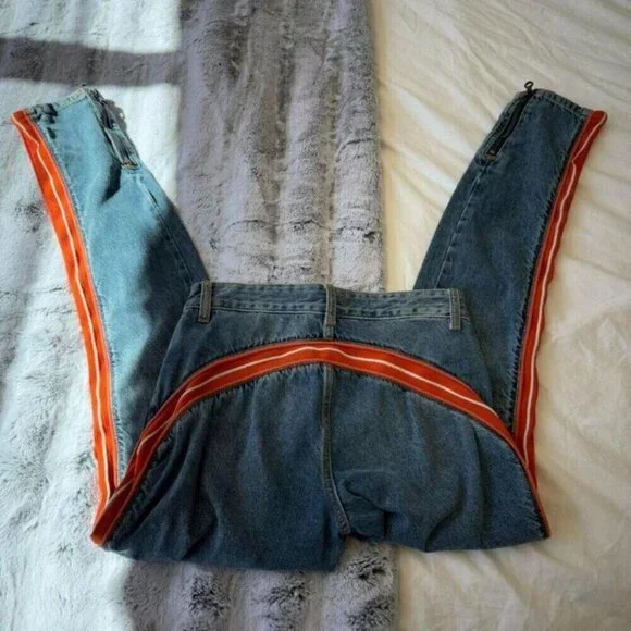 Diesel Orange Stripe Jeans - Picture 5 of 5